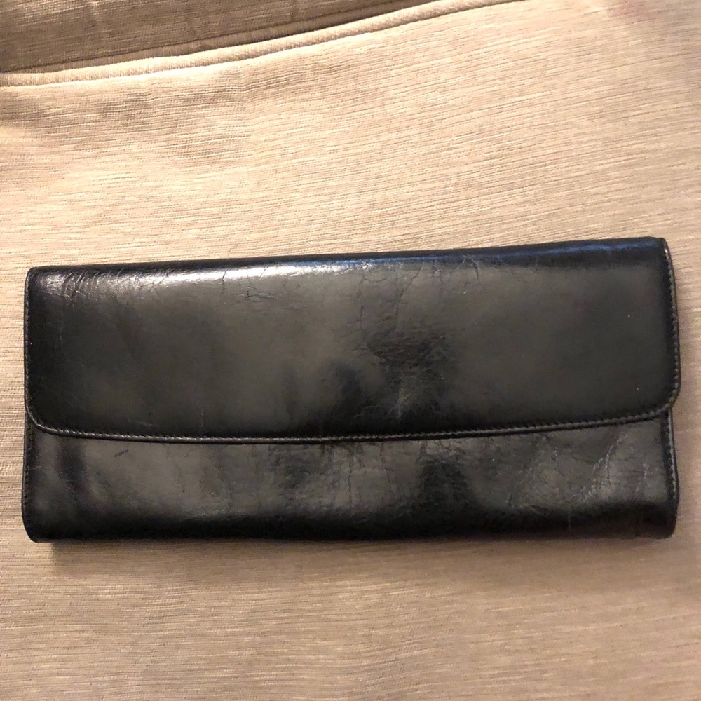 HOBO black leather clutch